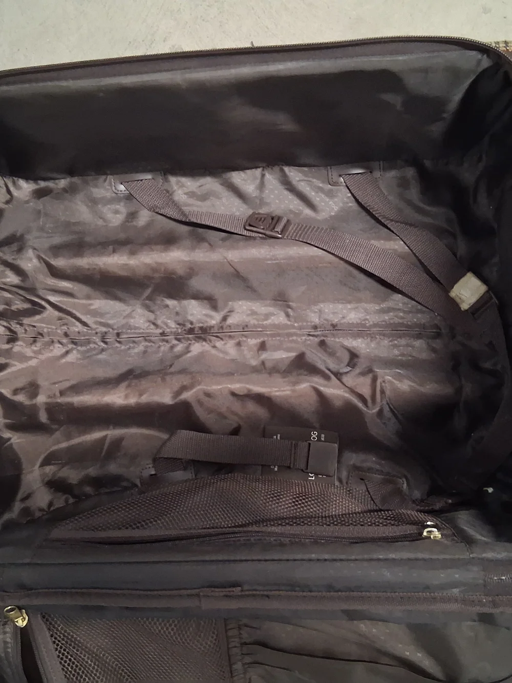 London Fog Brown Textured Upright Carry-On with Front Pocket